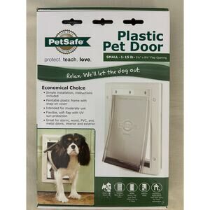 PetSafe Never Rust Plastic Doggie Door Easy Install Up to 15 lb Size Small NEW